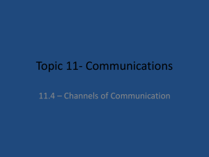 Topic 11- Communications