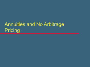 Annuities and No-Arbitrage Pricing