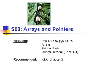 Chapter 15 - Arrays and Pointers - BYU Computer Science Students