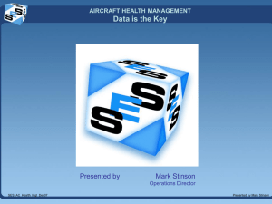 AIRCRAFT HEALTH MANAGEMENT Data is the Key