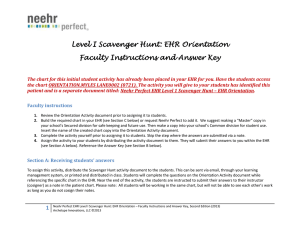 Neehr Perfect EHR Level 1 Scavenger Hunt – EHR Orientation.