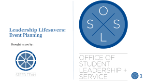 Event Planning - Office of Student Leadership & Service