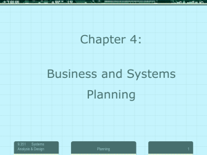Business and Systems Planning