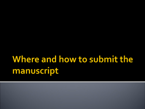 Where and how to submit the manuscript