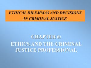ethics and the criminal justice professional