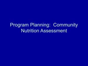 Community Nutrition Assessment