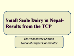 Operational (Business) Plan for Model Milk Processing Unit