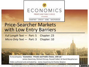 Chapter 23: Price-Searcher Markets with Low Entry Barriers