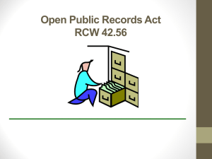 Open Public Records Act Presentation
