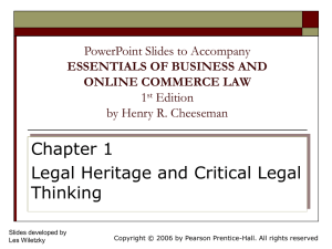 Chapter 001 - Legal Heritage & Critical Legal Thinking
