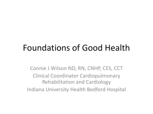Foundations of Good Health (Powerpoint)