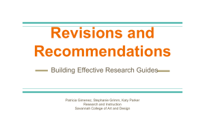 Revisions and Recommendations: Building Effective Research Guides