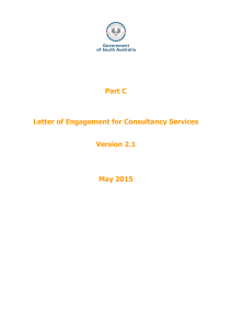 Part C - Letter of Engagement for Consultancy Services