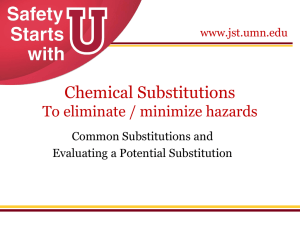 Chemical Substitutions