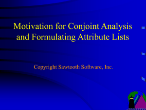 No Slide Title - Sawtooth Software, Inc.