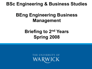 BEng Engineering Business Management