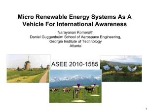 Komerath, N., A Campus-Wide Course on Micro Renewable Energy