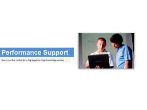 Work Flow of Permormance Support