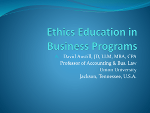 A. David Austill, JD, LLM, MBA, CPA, Union University, Jackson