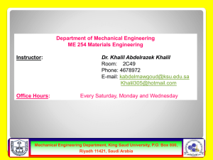Mechanical Engineering Department, King Saud University, PO Box