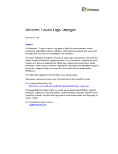 Windows 7 Audio Logo Changes