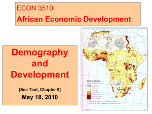5. Demography and Development (Text, Chapter 6)
