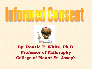 Informed Consent and Treatment