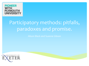 Participatory transformative methods * pitfalls