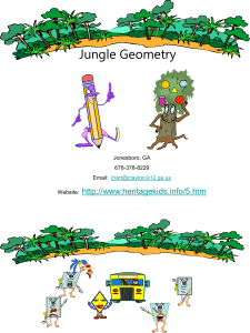 Jungle Geometry Activities Powerpoint Vertical