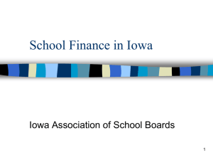 School Finance in Iowa - West Central Community School District