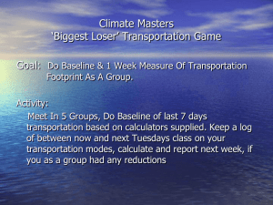 Climate Masters 'Biggest Loser' Transportation Game