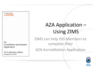 Using ZIMS to help complete your AZA Accreditation