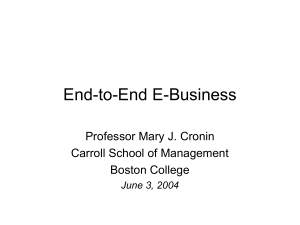 Evolution of E-Business - Boston College Personal Web Server