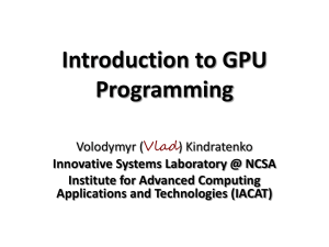 Getting started with GPU programming