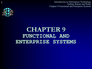 chapter 9 functional and enterprise systems