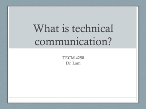 What is technical communication?