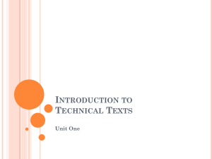 Introduction to Technical Text