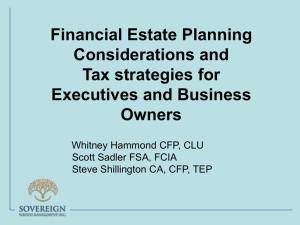 Estate Planning and Tax Strategies for Executives and Business