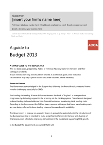 Guide to the Budget 2013