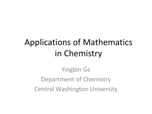 Application of Mathematics in Chemistry