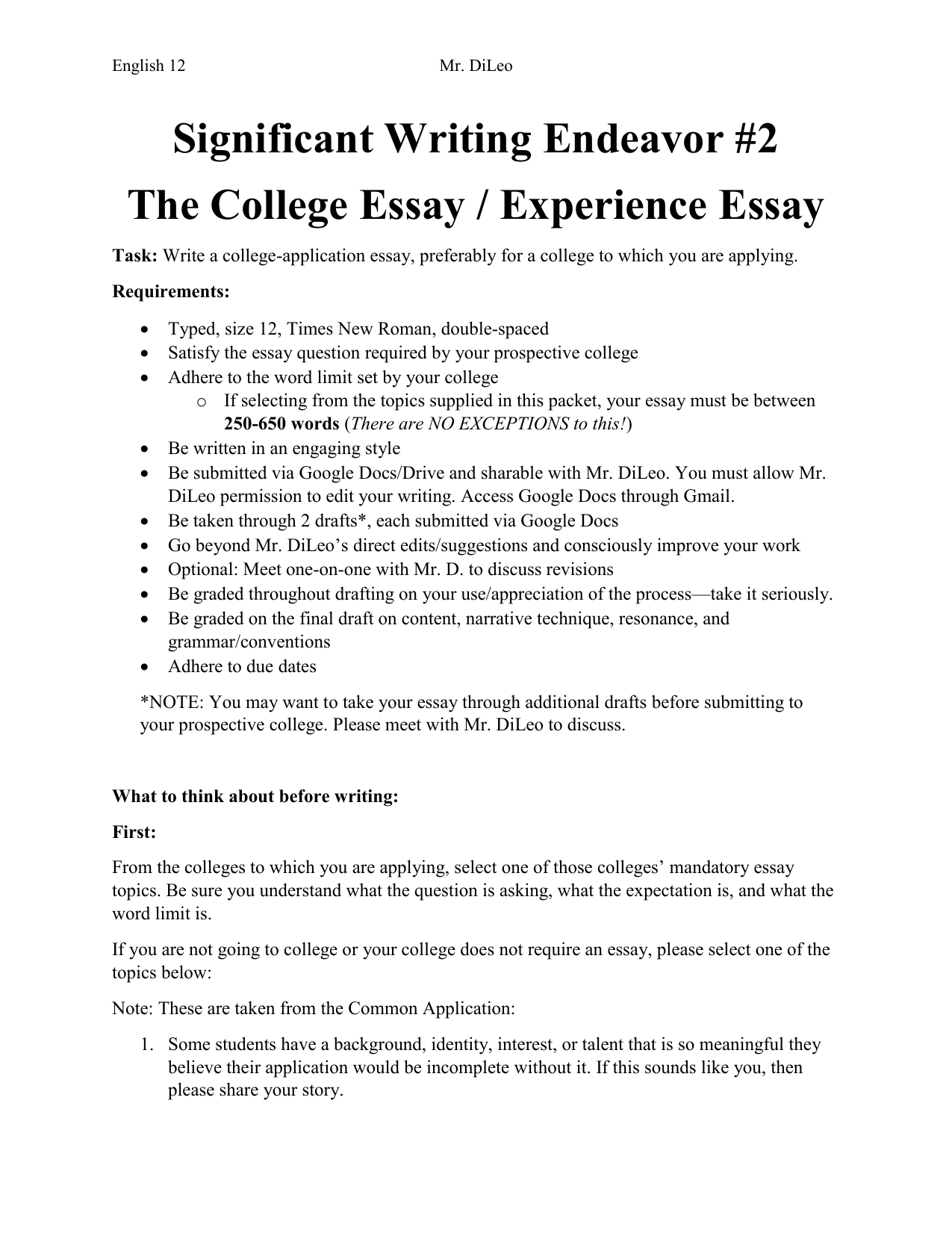 why i should go to college essay