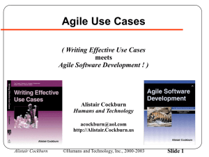 Agile Use Cases - Alistair Cockburn
