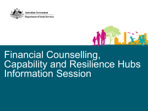 Financial Counselling, Capability and Resilience Hubs