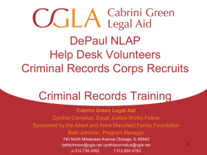 CRC Training - DePaul NLAP Version