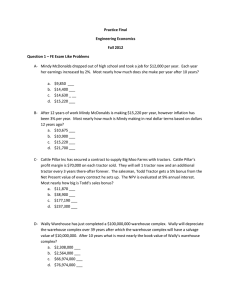 Practice Final Engineering Economics Fall 2012 Question 1 – FE