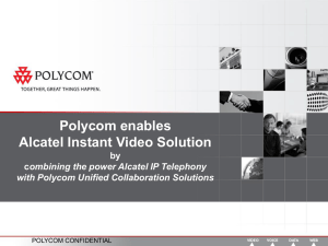 How is Polycom enhancing Alcatel IP telephony solution