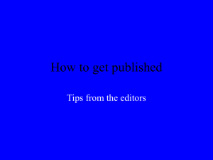 How to get published by Simon Chapman