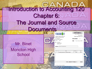 Chapter 6 - #1 - The Journal and Source Documents