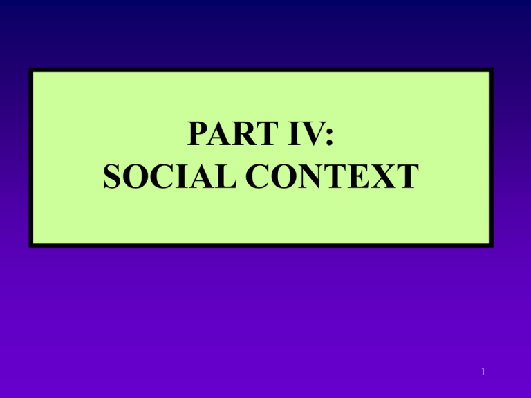 Social Context Example Sentence