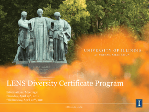 LENS Diversity Certificate Program